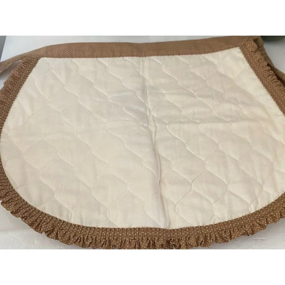 Country‎ Farm House Apron Mushroom Design Quilted Ruffled by Franco Reversible